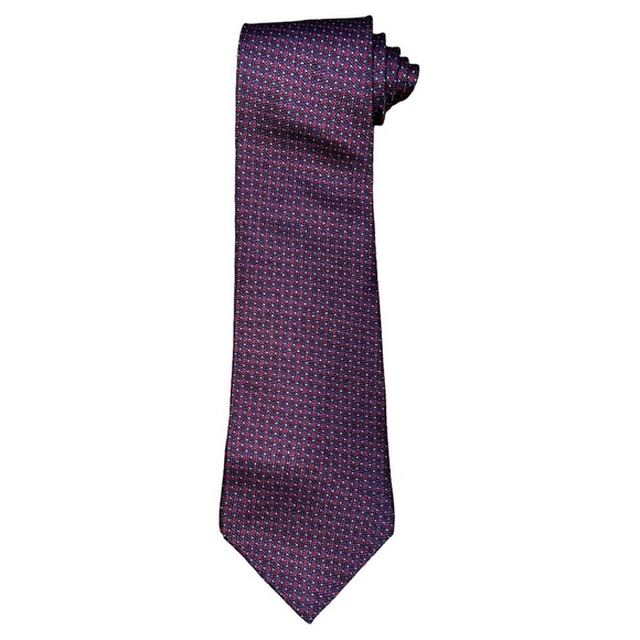 Tommy Hilfiger Necktie Men’s Red Blue White Casual - Picture 1 of 7